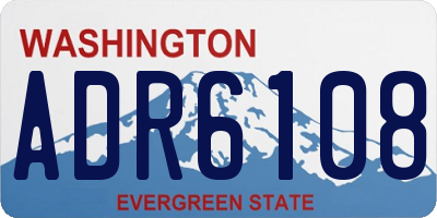 WA license plate ADR6108