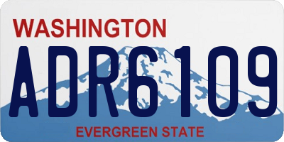 WA license plate ADR6109