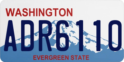 WA license plate ADR6110