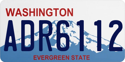 WA license plate ADR6112