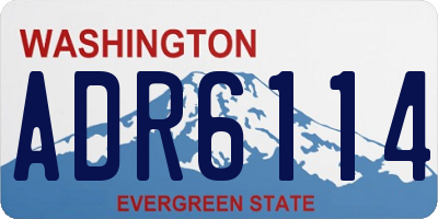 WA license plate ADR6114