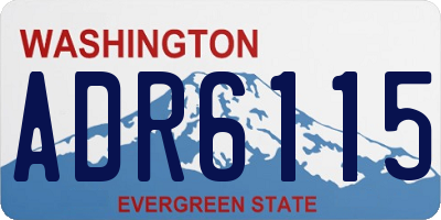 WA license plate ADR6115