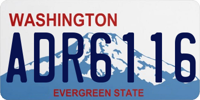 WA license plate ADR6116