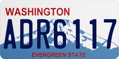 WA license plate ADR6117