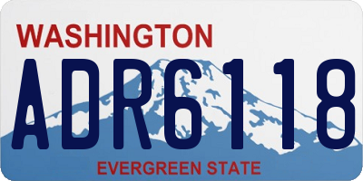 WA license plate ADR6118