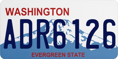 WA license plate ADR6126
