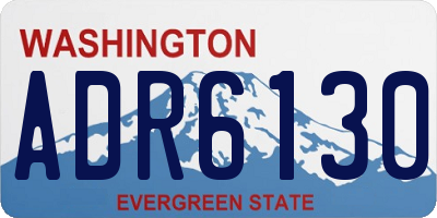 WA license plate ADR6130