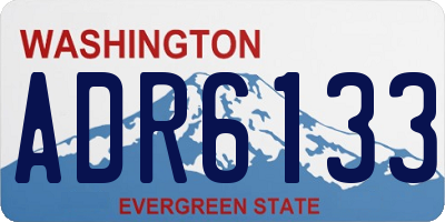 WA license plate ADR6133