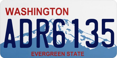 WA license plate ADR6135