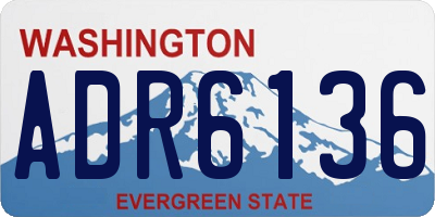 WA license plate ADR6136