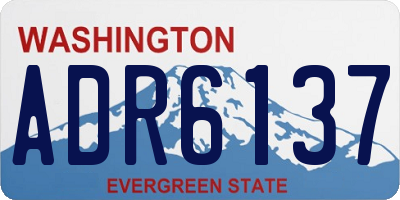 WA license plate ADR6137