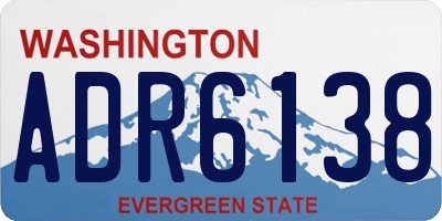 WA license plate ADR6138