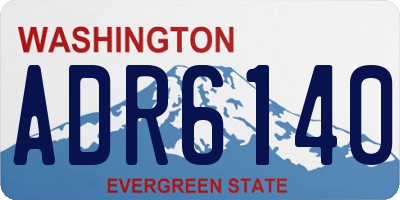 WA license plate ADR6140