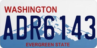 WA license plate ADR6143