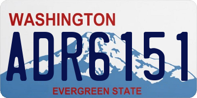 WA license plate ADR6151
