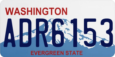 WA license plate ADR6153