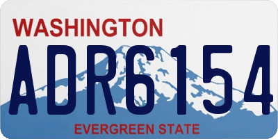 WA license plate ADR6154