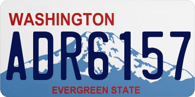 WA license plate ADR6157