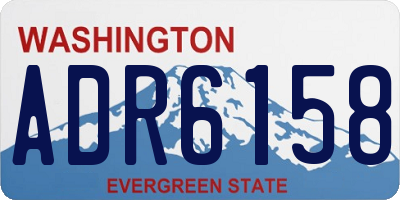 WA license plate ADR6158