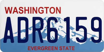 WA license plate ADR6159