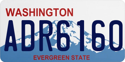 WA license plate ADR6160