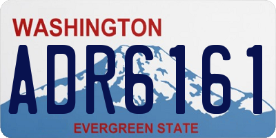WA license plate ADR6161