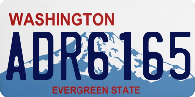 WA license plate ADR6165