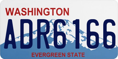 WA license plate ADR6166