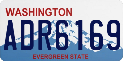 WA license plate ADR6169