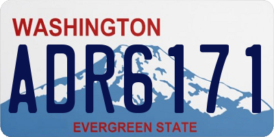 WA license plate ADR6171
