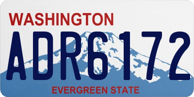 WA license plate ADR6172