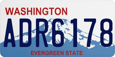 WA license plate ADR6178