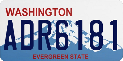WA license plate ADR6181