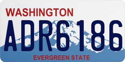 WA license plate ADR6186