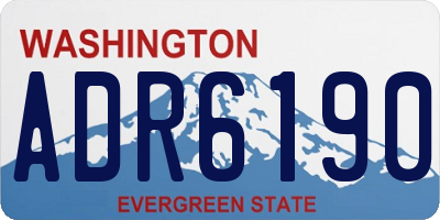 WA license plate ADR6190