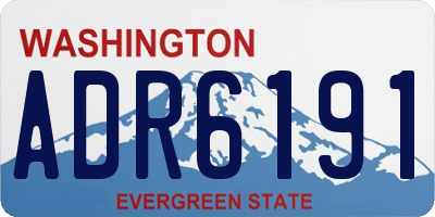 WA license plate ADR6191