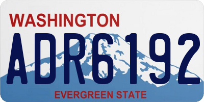 WA license plate ADR6192