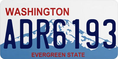 WA license plate ADR6193