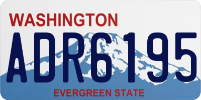 WA license plate ADR6195