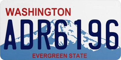 WA license plate ADR6196