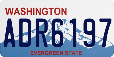 WA license plate ADR6197