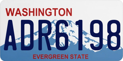 WA license plate ADR6198