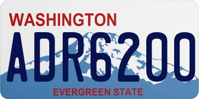 WA license plate ADR6200