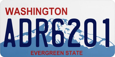 WA license plate ADR6201