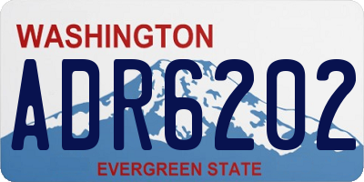 WA license plate ADR6202