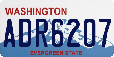 WA license plate ADR6207