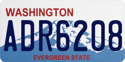 WA license plate ADR6208