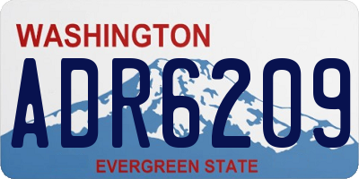 WA license plate ADR6209