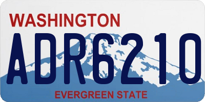 WA license plate ADR6210