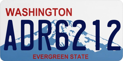 WA license plate ADR6212